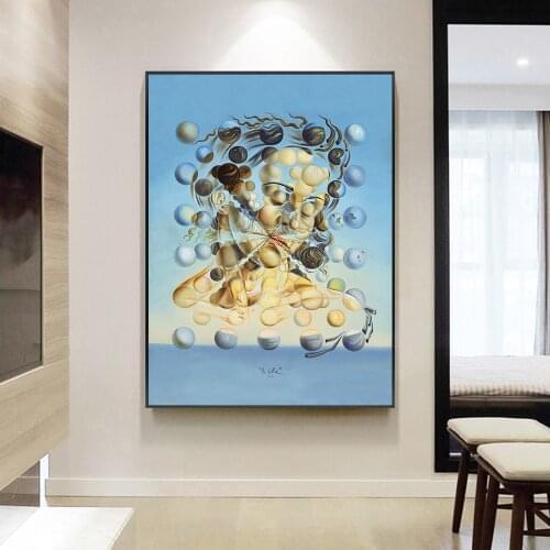 Famous Painting Salvador Dali Galatea Spheres Oil Painting Canvas Painting Wall Art for Living Room Home Decor Frame