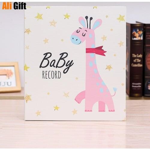 Leather Baby Infant Children Growth Record Book Diy Photo Album This Newborn Paste Type Family Photo Album