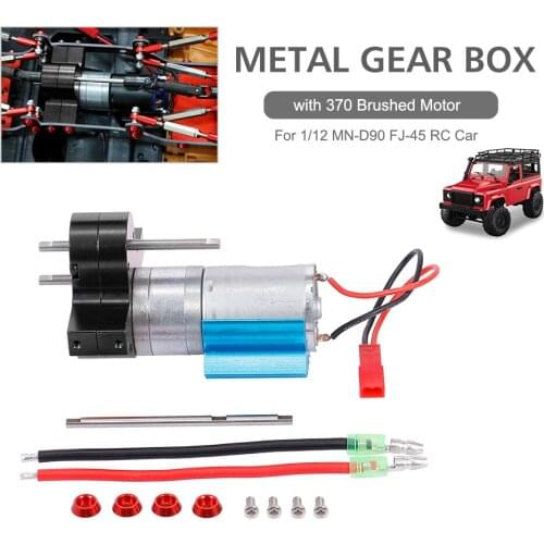 Metal Gearbox 370 Brushed Motor Speed Change RC Car Parts For 1/12 MN-D90 FJ-45 RC Car