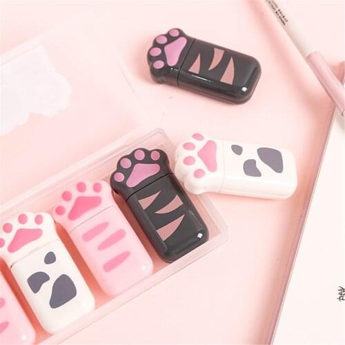 6pcs/set Cute Mini Cat Correction Tape with Cat Claw Amendment Pen Office Stationary Supplies Kwaii School Accessories