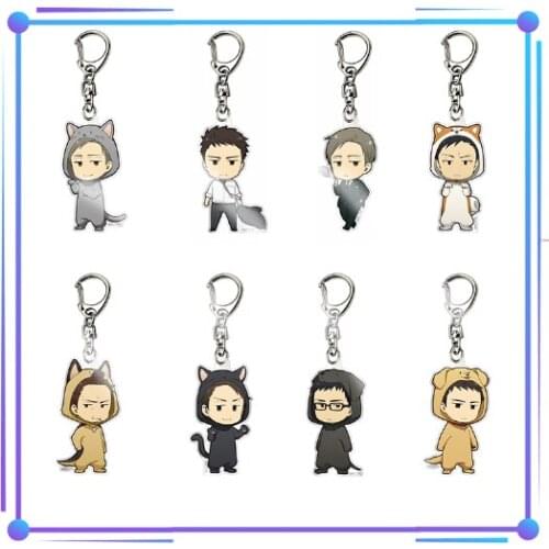 Anime Twittering Birds Never Fly The Clouds Q Version Cute Keychain Gather Yashiro Domeki Chikara Kageyama Kanji Pendant Decor