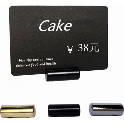 Mini Copper Metal Sign Signage Price Paper Promotion Card Display Label Small Memo Clips Holders Stands Random