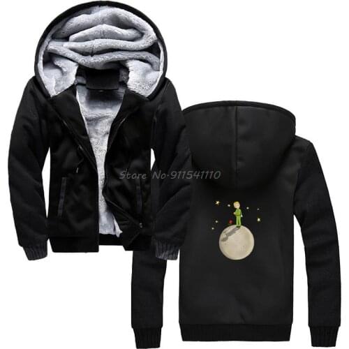 The Little Prince About Life and Human Nature hoodie Rose Fashion Men Winter Thicken Hooded Hoodies Sweatshirt Streetwear