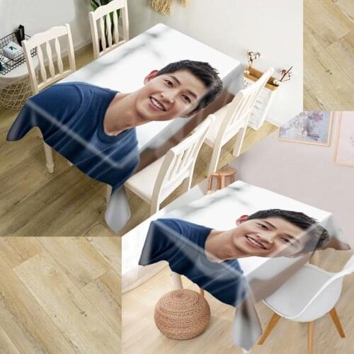 Custom Song Joong Ki Modern Dustproof Tablecloth High Quality Print Tablecloth Everything for Home and Kitchen