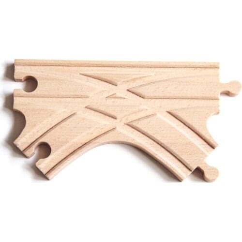 P130 Free shipping New Hot Wooden bulk train track accessory, K rail, compatible with wooden train track