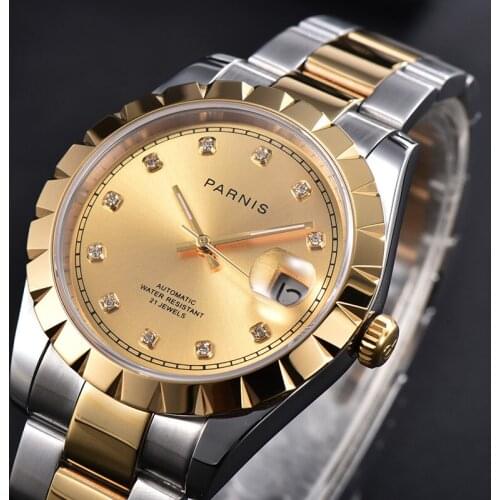 Parnis 39mm Mens luxury Automatic Watch Sapphire glass miyota 8215 Movement Automatic mechanical Watches