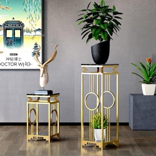 Small Apartment Flower Shelf Floor-standing Ornaments Nordic Living Room Plant Stand Modern Minimalist Indoor Balcony Plant Rack