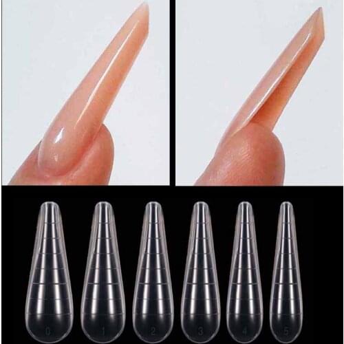 120/60pcs Clear Dual Forms Tips Nail System Full Cover Quick Building Gel Mold 1pc Clip Nail Extension Forms Top Molds Nail Tips