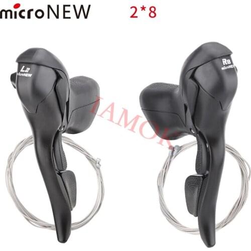 MicroNEW Bicycle Levers 2/3x7/8/9/10-speed Iamok Mountain Bike Antiskid Dual Control Lever Aluminium Alloy