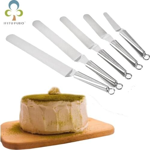 Stainless Steel Cream Spatula Stainless Steel Bell Knife Cake Spatula Baking Scraper Baking Tools LXX