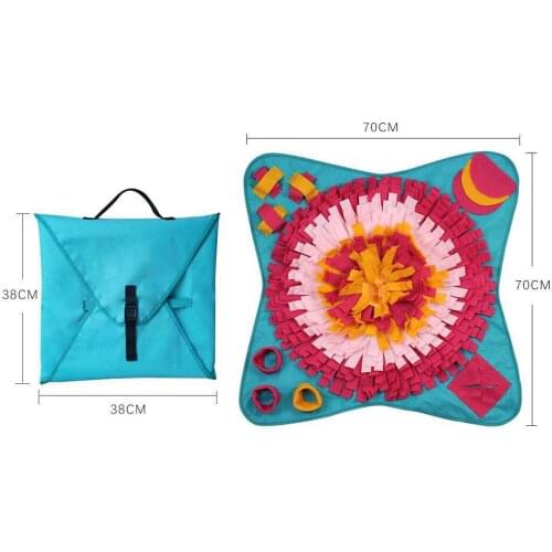 Pet Dog Snuffle Mat Pet Sniffing Training Blanket Detachable Fleece Pads Dog Mat Relieve Stress Nosework Puzzle Toy Pet Nose Pad