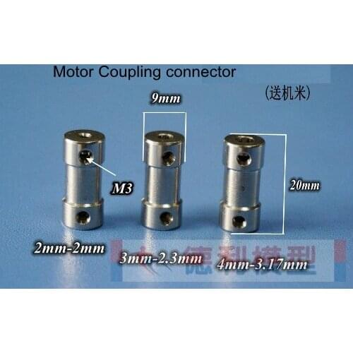 Motor Coupling Connector 4mm x 3.17mm 2mm x 2mm 3mm x 2.3mm