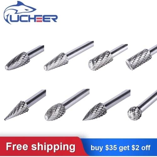 UCHEER 1set/8pcs High speed steel rotary file bur Tools Grinding Burs Drill Bits For Grinder Accessories Power Tools