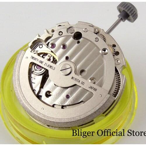 Japan High Accuracy 21 Jewels MIYOTA 821A Automatic Wristwatch Movement Date Hack Second Function