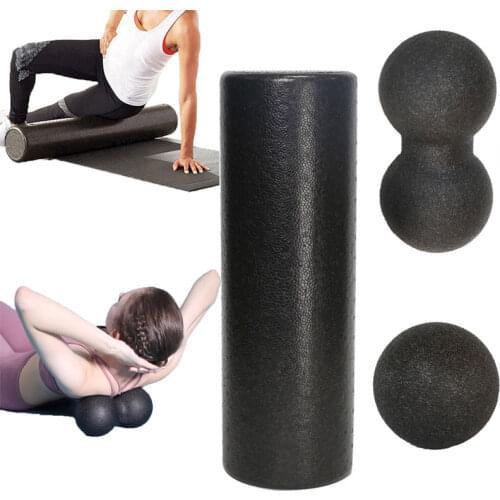 Women Yoga Foam Block Roller Peanut Ball Set Yoga Block Peanut Massage Roller Ball Therapy Relax Exercise Yoga Fitness Equipment