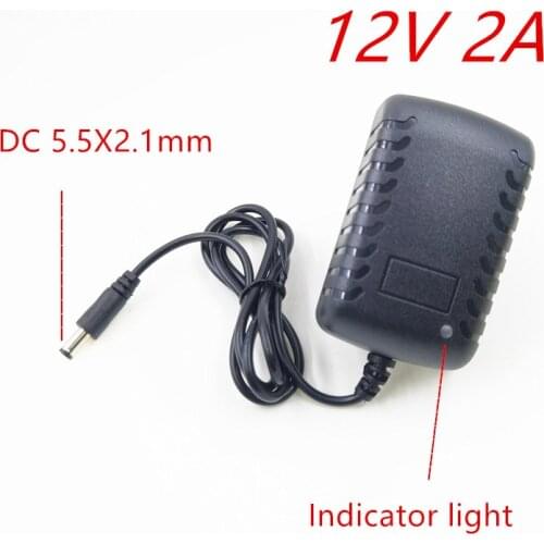 ZU12V 24W EU US Plug Driver Adapter AC110V 220V to DC 12V 2A 5.5*2.1mm LED Power Supply For LED Strip Lights Transformer Adapter