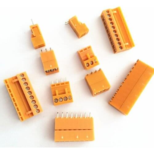 10sets Terminal plug type 300V 10A ht3.96 3.96mm pitch connector pcb screw terminal blocks connector Straight 2/3/4/5/6/7/8P