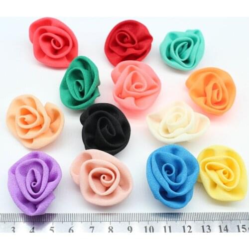 100Pcs Mini Handmade Chiffon Flowers,mix color 1.2'' Across, Wedding decor, Scrapbooking, Table Scatter, Flower Headband Supply