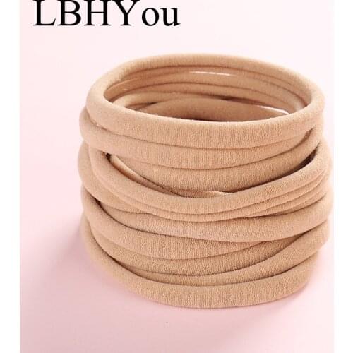 100pcs Soft Stretchy Thin Nylon Headbands Traceless Elastic Skinny Headband for DIY Hair Accessories Hair Wear