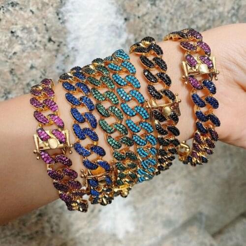 3pcs/lot New design colorful cz bracelet,plated cubic zircon jewelry,popular bracelet cheap wholesale