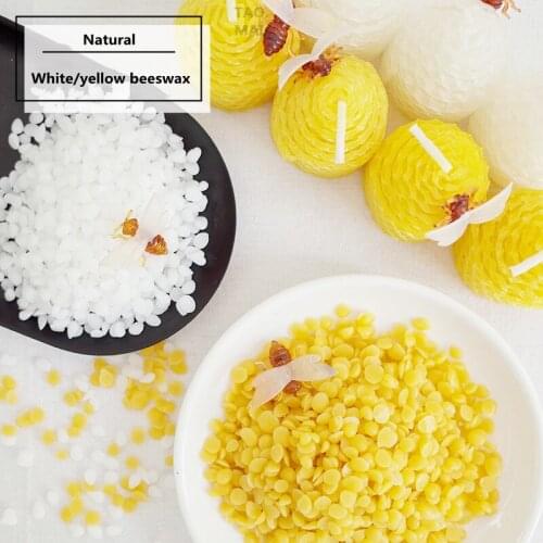 500/1000g Pure Natural Beeswax 100% No Added Lipstick Yellow/white Beeswax Making Aromatherapy Soy Wax Candle DIY Material
