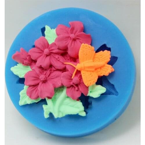 Flowers Shaped Silicone Molds Fondant Cake Decoration Soap Mold Cake Moulds