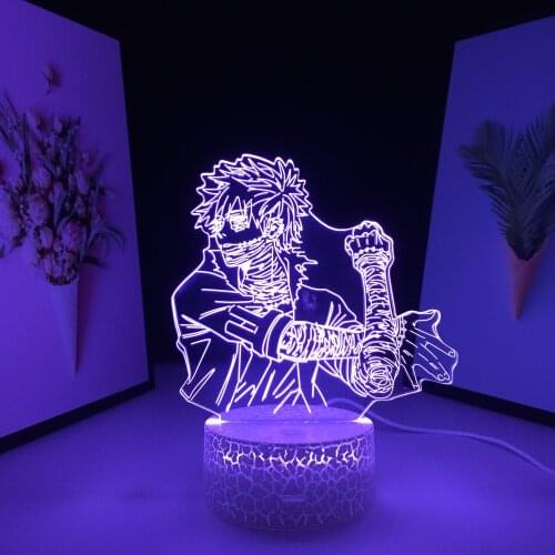 Anime Figure 3D Lamp My Hero Academia Dabi Lamp for Bedroom Decoration Night Light Birthday Gift Manga LED Table Lamp