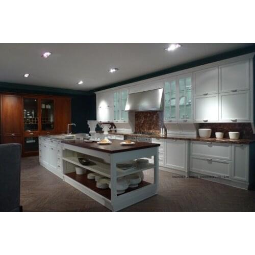 Classic best-selling cream colored kitchen cabinets(LH-SW066)