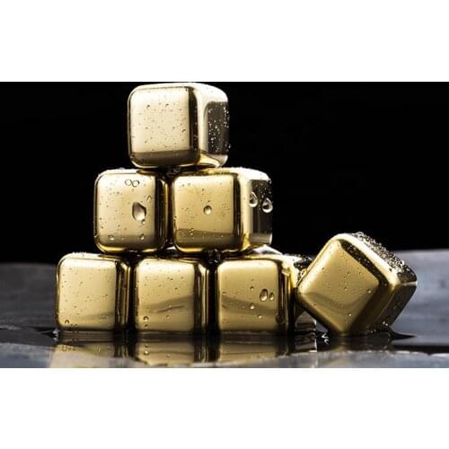 Stainless Steel Ice Cubes, Reusable Chilling Stones for Whiskey Wine, Keep Your Drink Cold Longer, SGS Test Pass