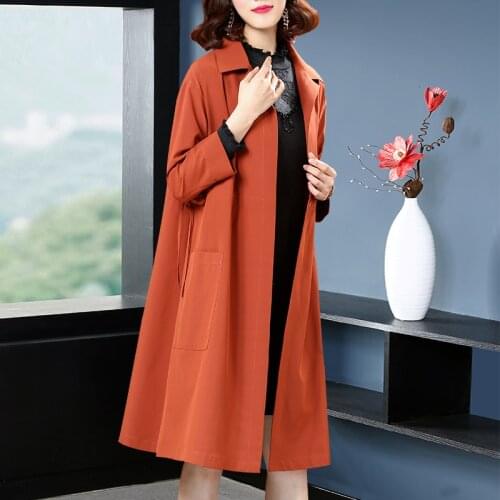 Fashion Fall Winter 2020 casual cotton trench coat with sashes oversize vintage long coats overcoats