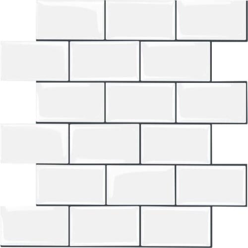 EasyTiles 2.5MM Thickness Wall Tile Peel And Stick Bathroom Waterproof Backsplash Interior Decoration Easy To Cut Wall Tiles