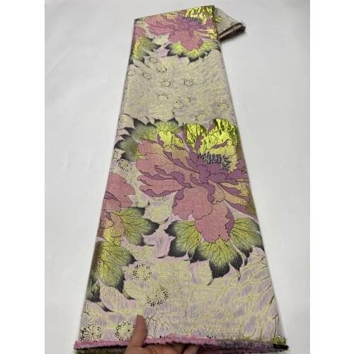 New African Brocade Fabric Jacquard Lace Cloth Nigerian Flora Damask Material DIY Tissus Tela Sewing Accessories For Dress PJZ13