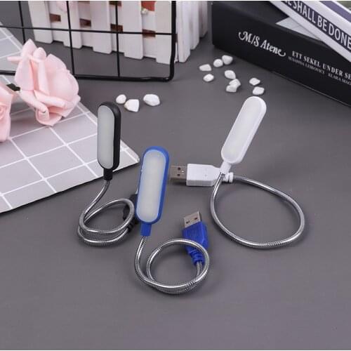 1pc Portable USB LED Mini Book Light Reading Light Table Lamp Flexible 6leds USB Lamp for Power Bank Laptop Notebook PC Computer