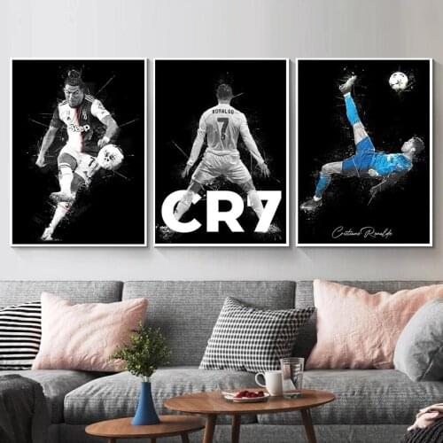 Soccer Footbal Star Posters and Prints Cristiano Ronaldo Figure Painting Canvas Decoration for Home Room Prints Interior Decor