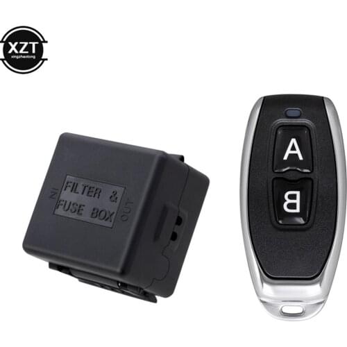 Learning Remote Control Filter & Fuse Box Switch Relay 433Mhz Receiver Transmitter DC 12V LED Light Gate Garage Door Controller