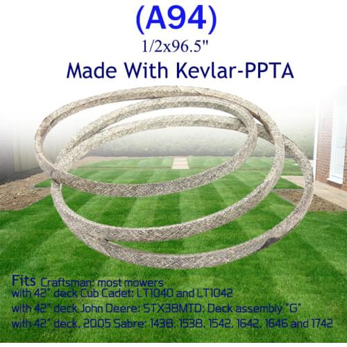 Replacement Belt Para Aramid Fiber Hot Selling Dry Cloth 1/2"x96" Made With Kevlar 954-04060 954-04060A 954-04060B