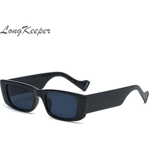 90s Retro Trendy Rectangle Sunglasses Women 2021 Fashion Narrow Sun Glasses UV400 Beach Summer Trip Shades Oculos De Sol
