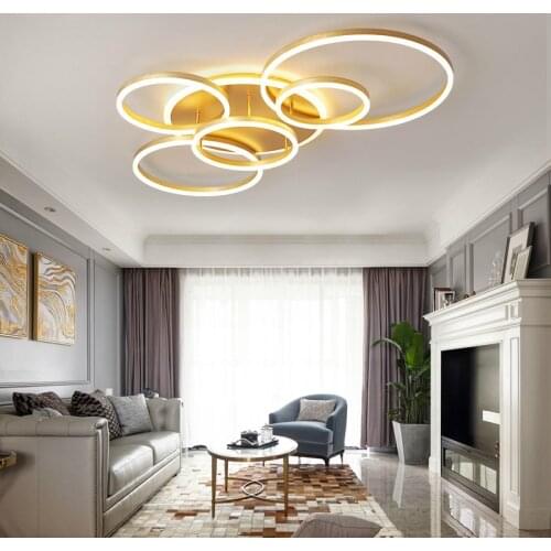 Gold White Coffee Painted Modern LED Chandelier Lighting Living Study Room Dimmable Parlor Foyer Lustres Lampadario Luminaire