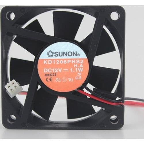 Original For Sunon KD1206PHS2 60*60*15mm 6CM 6015 DC 12V 1.1W Quality Assurance cooling Fan