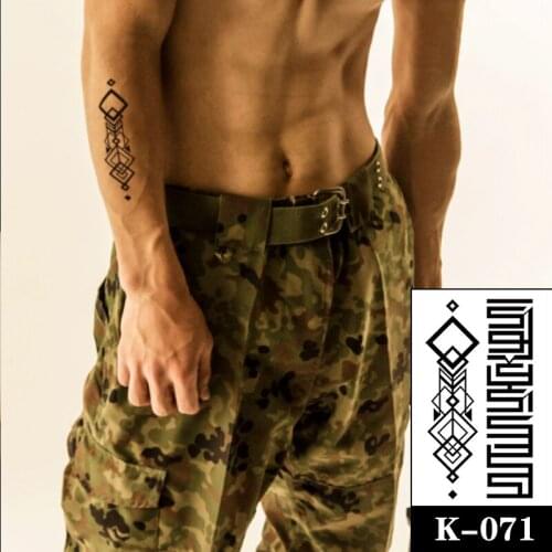 Waterproof Temporary Tattoo Sticker Letters Totem Skull Wolf Knife Gun Fake Tattoos Flash Tatoos Arm Chest Body Art Women Men