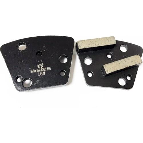 Grit 16 medium bond 6 Holes Metal Bond Trapezoid Diamond Grinding Wheel Medium Bond Wet/Dry Pads