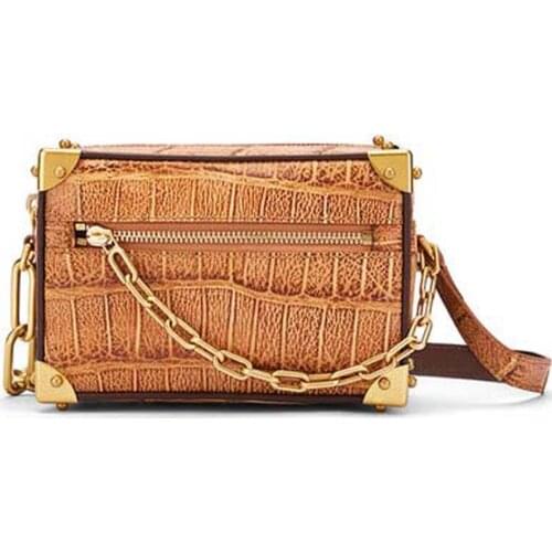 Gete Crocodile leather women chain bag womens bag new messenger bag single shoulder bag