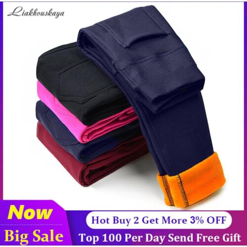 Winter Girls Leggings Cotton 2020 New Children Plus Velvet Pants Thicken Warm Long Trousers For Girls Teen Skinny Pencil Pants
