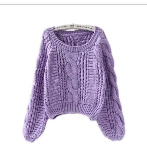 Winter Clothes Women Sweater 2021 Autumn Fashion Long Sleeve Casual Knitted Sweater Candy Color Harajuku Chic Woman Sweaters