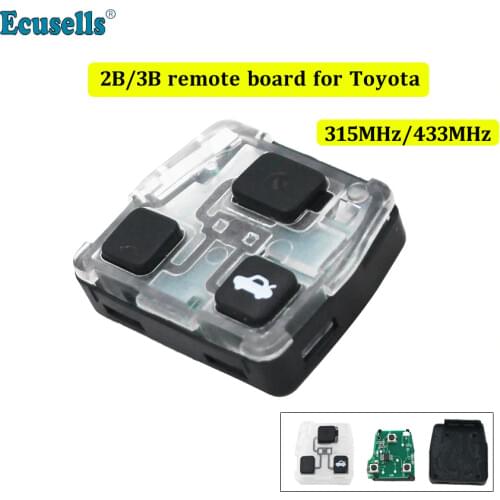 2/3 Button 315MHz 433Mhz Transmitter Core Remote Board Pcb Internal Assembly for Toyota Camry Prado FCC HYQ1512V