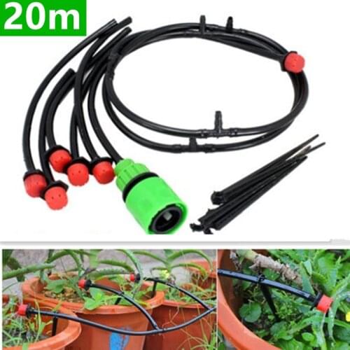 20m Diy Automatic Micro Drip Irrigation System Plant Watering Garden Hose Kits With Adjustable Dripper Garden Watering Kits Bh02