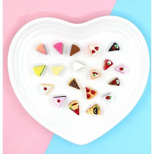 20Pcs Cute Cake Pretend Play Mini Food Doll Accessories DIY Embellishments Cabochon Decorative Craft Cabochon House Kawaii Toy