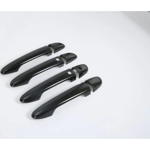 2018 ABS Carbon Fiber Side Door Handle Cover Trim Catch Cap Overlay 8pcs For Mazda CX-5 CX5 2012 2013 2014 2015 2016 2017