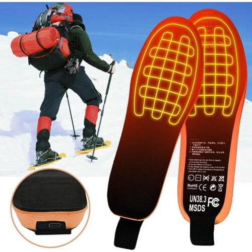 2020 Winter Warm Thermal Rechargeable Heating Insoles EVA Electric Heated Insoles With Remote Control For Camping Hiking Skiing