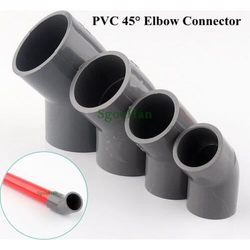 5~50pcs 20~50mm Gray PVC 45° Elbow Connector Aquarium Fish Tank Fittings Tube Joints Irrigation System Garden Water Connectors
